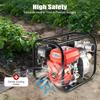 212CC Portable Gasoline Engine Water Pump for Farmland Watering Garden Irrigation,4-Stroke Gas Powered Trash Water Transfer Pump