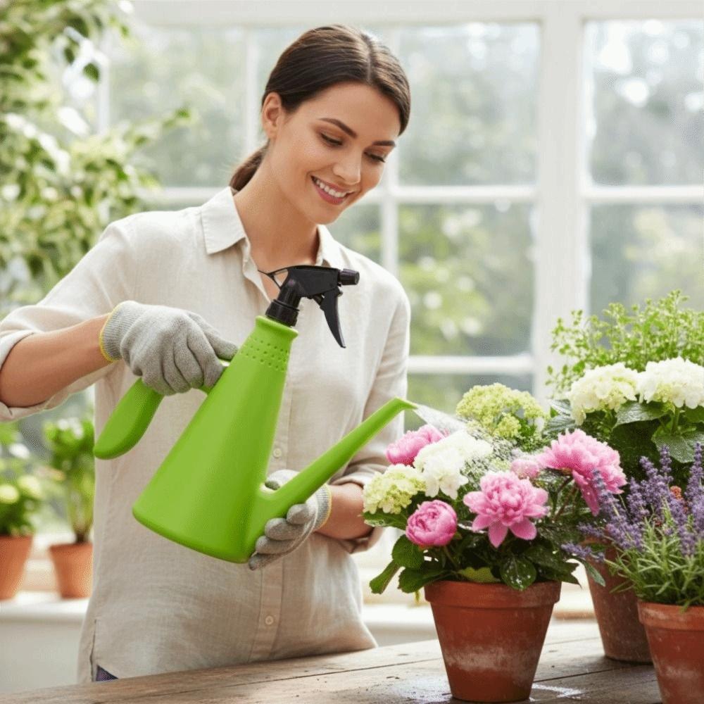 Long Spout Flower Watering Can 1L Potted Plants Sprinkler Garden Watering Spray Kettle Plants