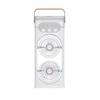2026 Hot Selling USB Powered Rechargeable Double Head Three-Speed Remote Control Oscillating Humidify Ice Mist Fan Outdoor