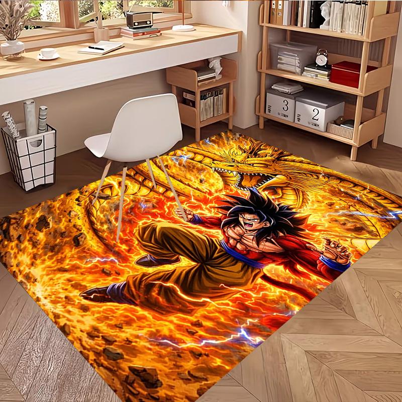 DRAGON BALL Print Rug, Washable Floor Carpet, For Entryway Dorm Laundry Room Office Study, Home Decor Birthday Christmas Gift