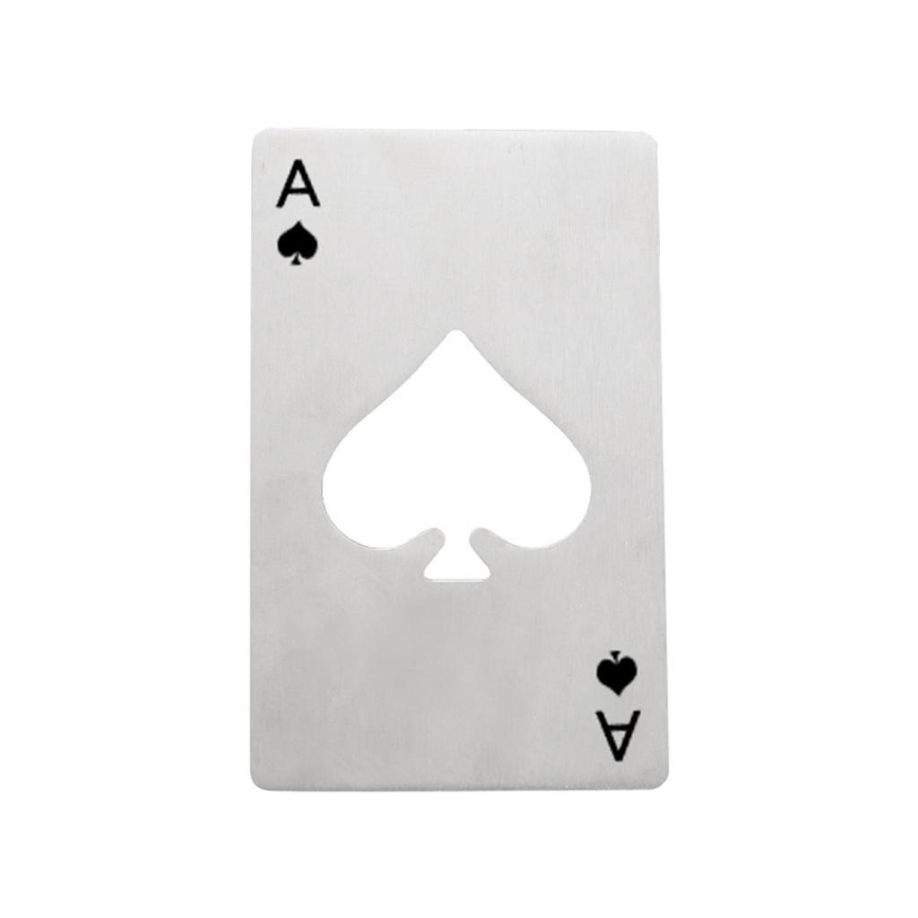 Schwarzer Pfirsich-Flaschenöffner, kreativer Bierflaschenöffner in Spielkartenform, Edelstahl, Heimwerkzeuge