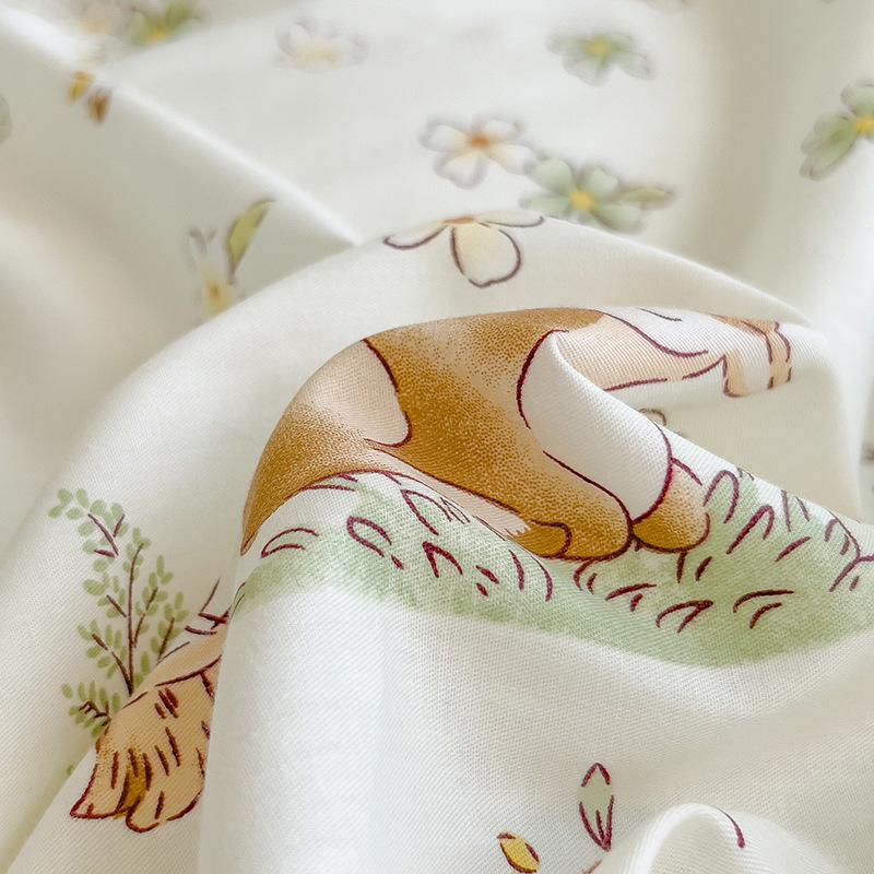 Pure Cotton Bed Sheet Set Cartoon Design Twin Full Size Four Seasons Bedding 100% Cotton Mattress Protector Fresh Style Bed Cover 3 Piece Set