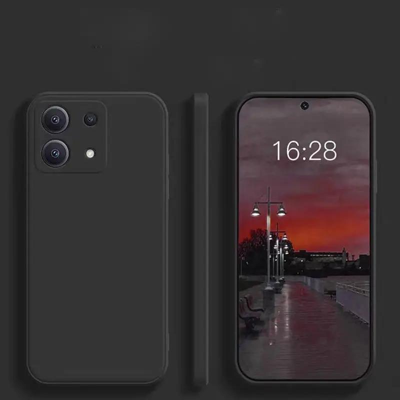 

Мягкий силиконовый матовый чехол из ТПУ для телефона Redmi Note 13/Note 13 5G/Note 13 Pro 4G 5G Note 13 Pro + 5G Redmi A3 13C POCO X6 M6 Pro XiaoMi 13T / 13T Pro чёрный