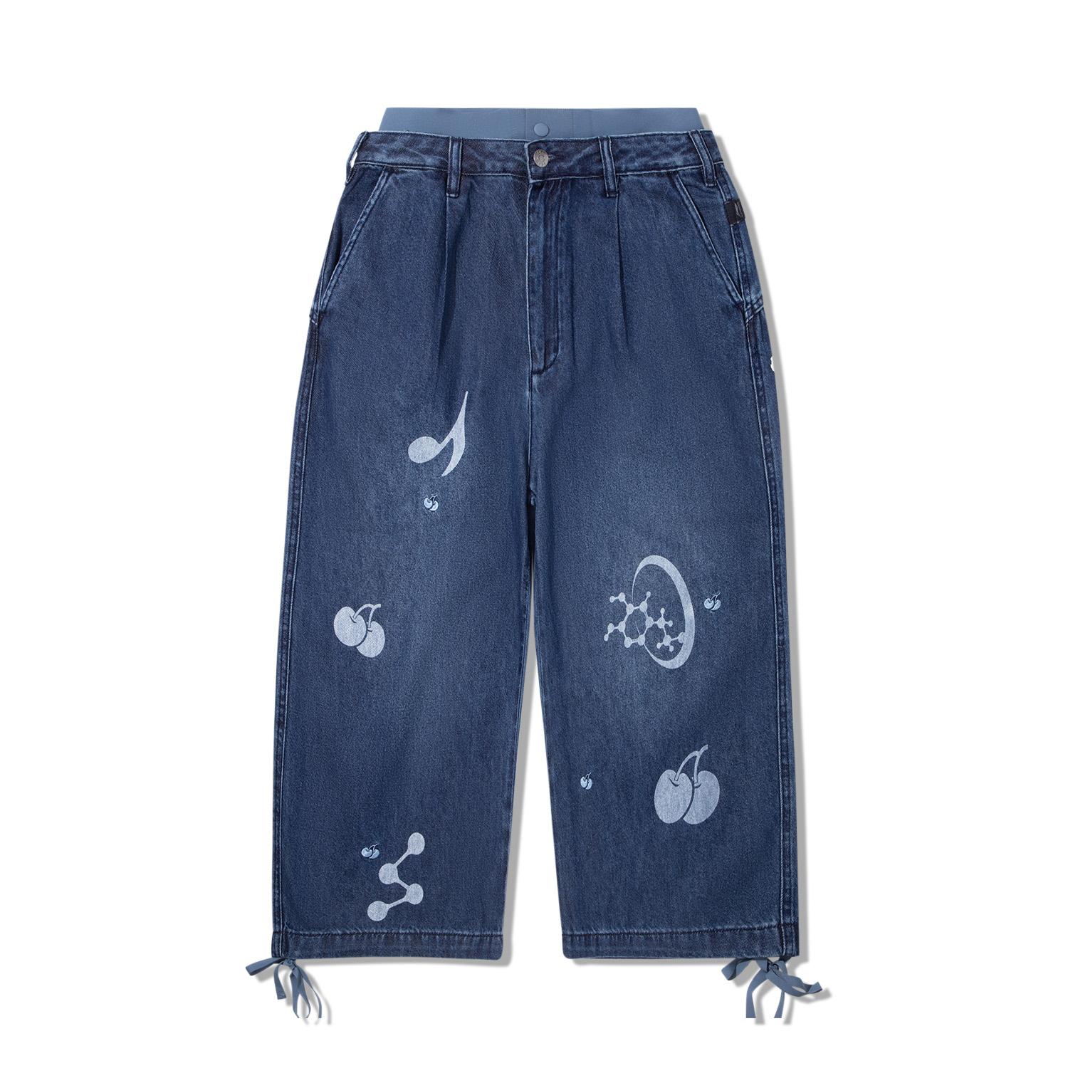 

Li Ning X Anb Коллаборация Свободные Прямые Джинсовые Шорты с Винтажной Стиркой Женские шорты Темно-Джинсово-Синий AJSV010-1 XS