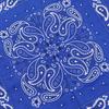 kakatrend Bandana Blue Paisley Adult 100% Cotton Stylish Handkerchief Bandana Cotton Men's Unisex Large 55cm x 55cm