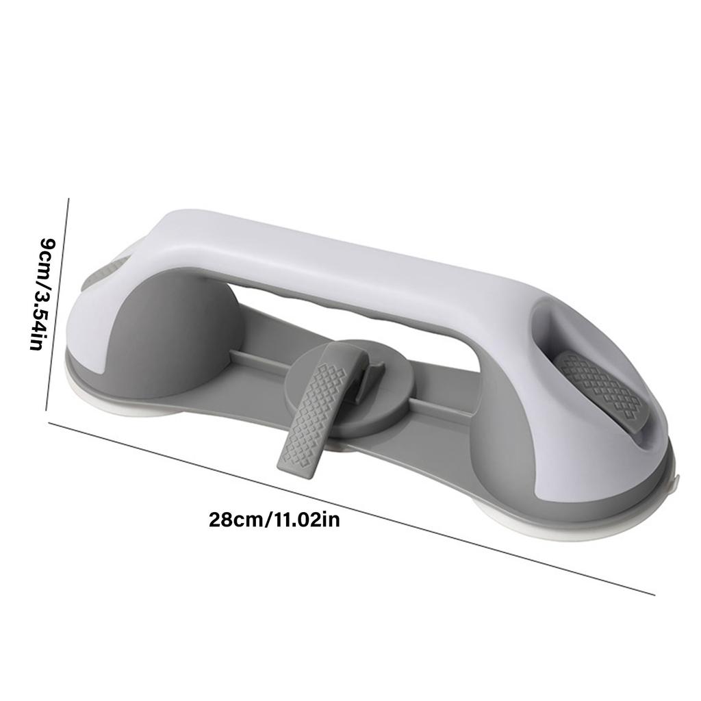 Wall Mounted Grab Bar Shower Handles Suction Cup Bathroom Rail Removable Shower Safety Handrail for Seniors and Elderly
