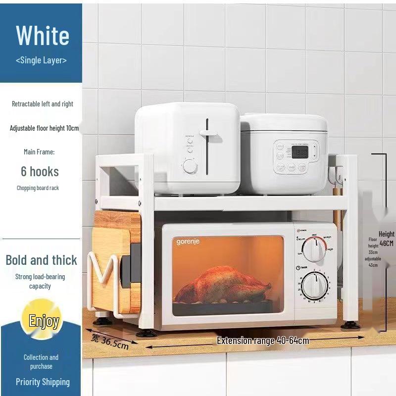 Microwave Oven Kitchen Storage Rack for Spices and Rice Cooker