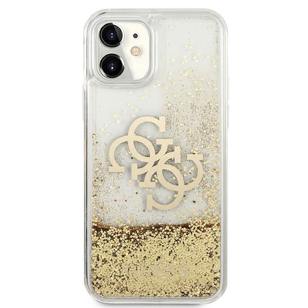 Etui do iPhone 11 Guess Liquid Glitter Złote