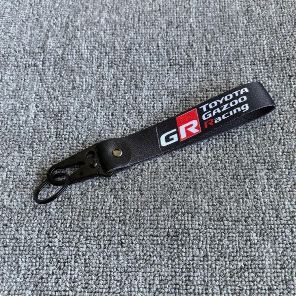Car Embroidery Hanging Neck Straps keyrings Keychain For Toyota GR Sport Gazoo Racing Supra Yaris 86 Corolla RAV4 Prado Prius