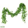 1/3Pcs 2.1m Ivy Green Fake Leaves Garland Artificial Plant Vine Hanging Home Garden Decor Wedding Party Wreath Leaves Supplies