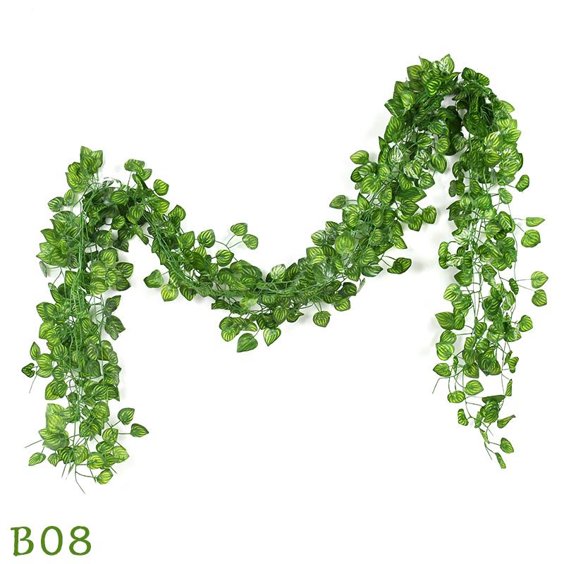 1/3Pcs 2.1m Ivy Green Fake Leaves Garland Artificial Plant Vine Hanging Home Garden Decor Wedding Party Wreath Leaves Supplies
