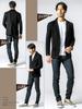 Liberte Riche Męska Marynarka Dopasowana, Bluza, Business Casual, Slim Fit, Elastyczna, 6 Kolorów, 6 Rozmiarów, Szary, XL