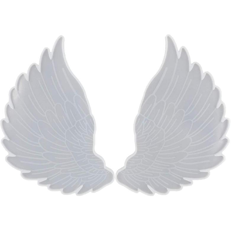 1Pair Angel Wings Molds Left & Right Wings Epoxy Resin Casting Silicone Mold, 1Pair Super Large 6.1 x 3.7"