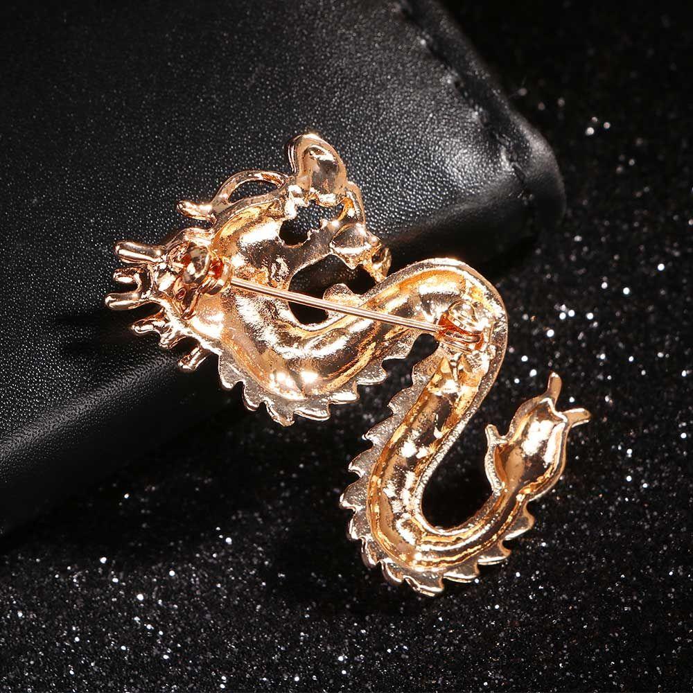 1 Pcs Dragon Collar Men's Badge Gift Jewelry Brooch Pins Corsage Suit Accessories