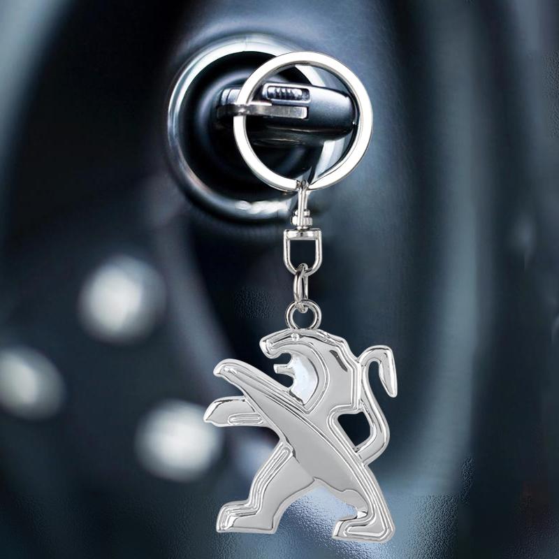 Autozubehör 3D Metall Auto Schlüsselanhänger Schlüsselring Kette Auto Styling Für Peugeot 308 408 508 RCZ 208 3008 2008 206 207 108 406 407 408 206 207 306 307