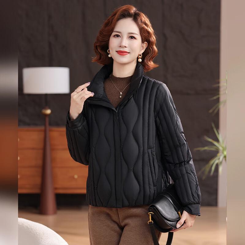 Fengxun Women's Stand-Up Collar Goose Down Jacket