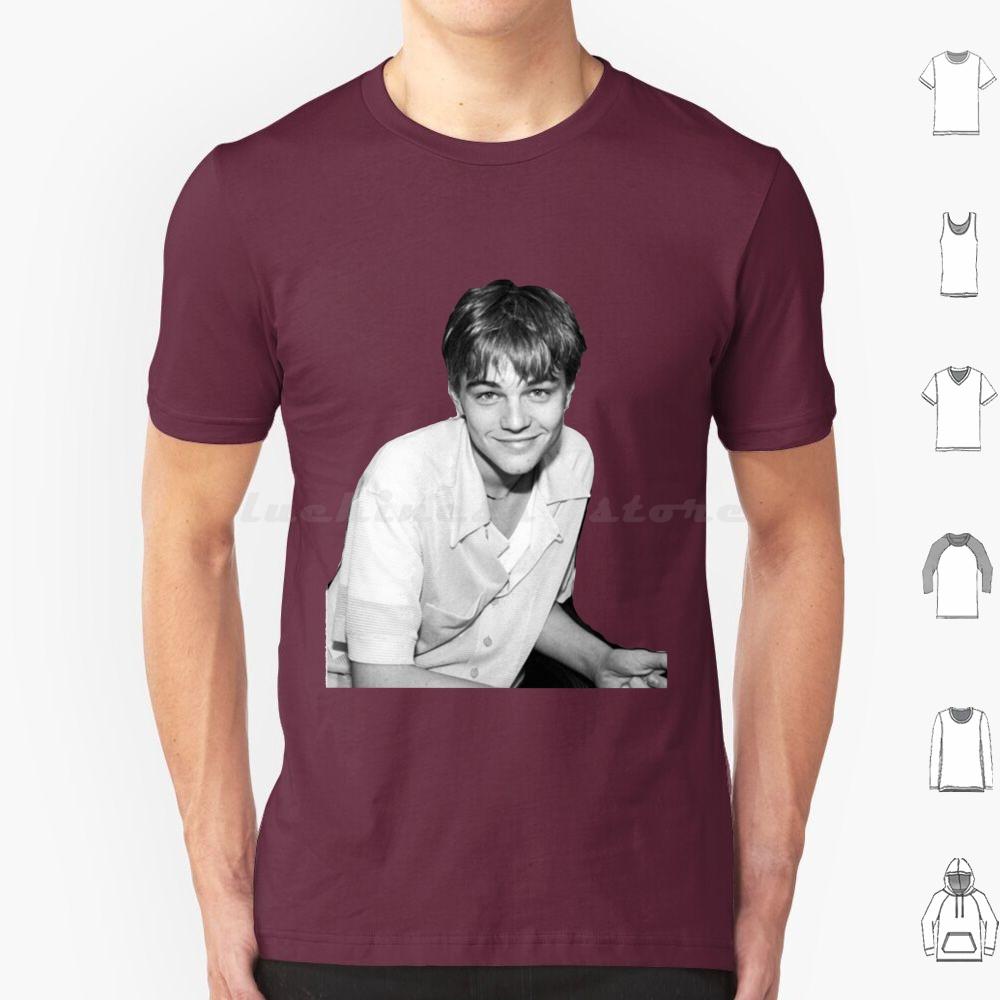 Young Leonardo Dicaprio Smile T Shirt Cotton Men Women DIY Print Leonardo Dicaprio Leonardo Leo Young Leo Titanic Dicaprio 90s