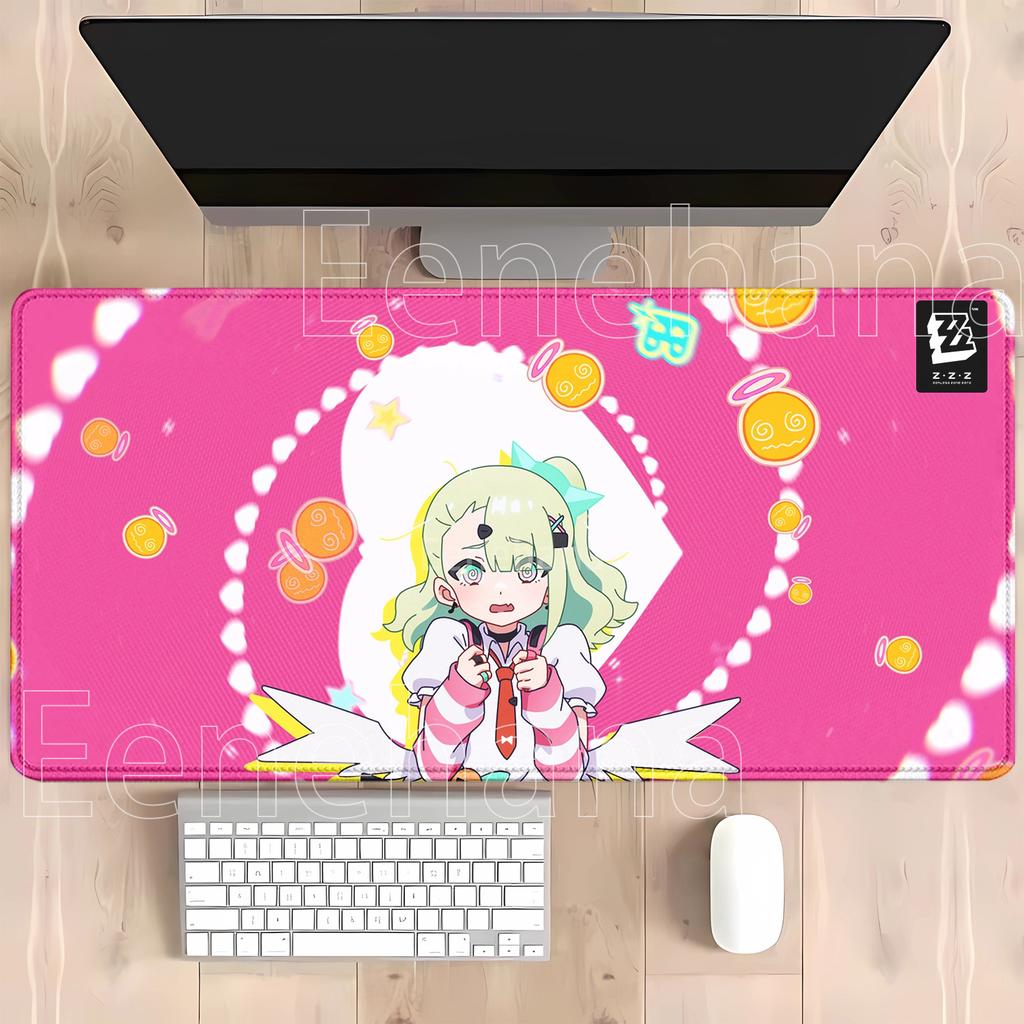 Larges Aod Sunna Aria Nangong Yu Mousepad Angels Of Delusion Anime Cute Girl Zenless Zone Zero Mouse Pad Zzz Keyboard Desk Mat