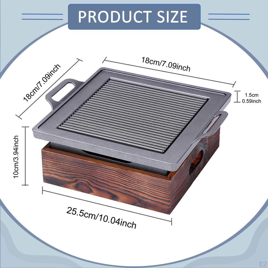 BBQ Grill Pan Barbecue Nonstick Roasting Aluminum Alloy Griddle Outdoor Grilling for