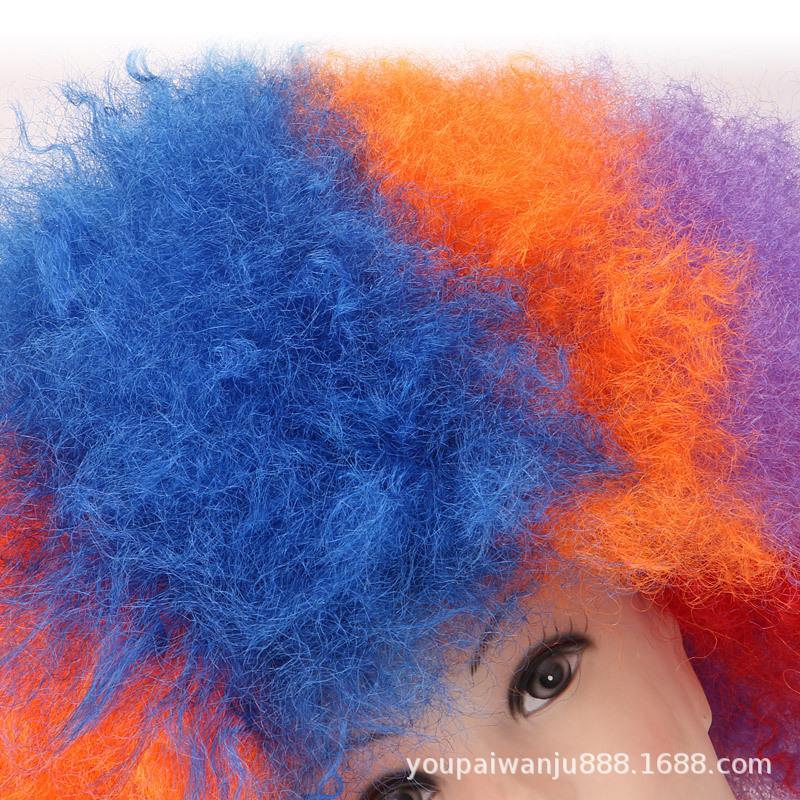 Halloween Clown Funny Show Props Colorful Explosive Wig Adult Color Wig Cover Show Headgear Headgear