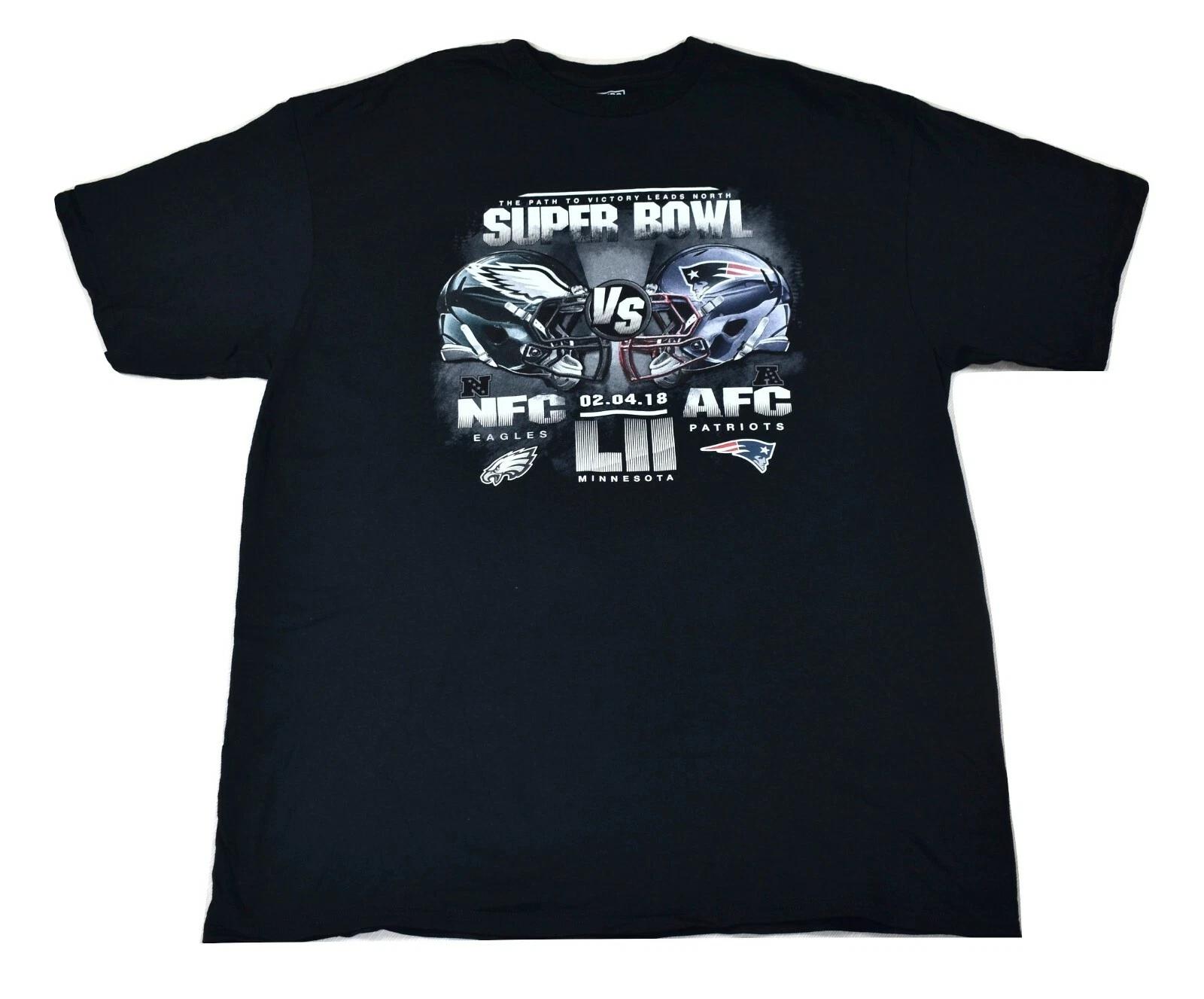 

Fanatics Pro Line Mens NFL Super Bowl LII Eagles Patriots Duel Shirt New XL 3XL