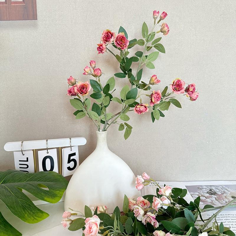 Mini Flower Artificial Rose Wedding Hotel Restaurant Desktop Decoration Ornament