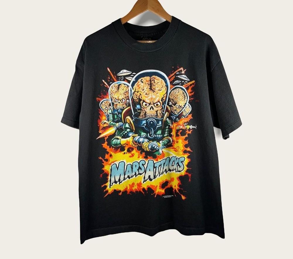 

Vintage 90 s Mars Attacks Movie Comic Unisex Heaven Cotton Tshirt S-5XL Unisex T-Shirt XXL