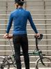 Kapelmuur Cycling Long Sleeve Jersey Warm Fade Navy Blue (10-15°C), Herringbone,