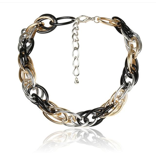 

Высококачественное ожерелье-чокер с замком в стиле панк, женское ожерелье, фирменное золотое ожерелье с толстой цепочкой в стиле стимпанк для мужчин