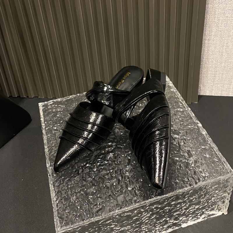 Fashion Flats Women Slippers Fashion Pointed Toe Mules Shoes Cozy Slingback Shoes Woman Summer Sandals 2025 Trend Beach Female Zapatos