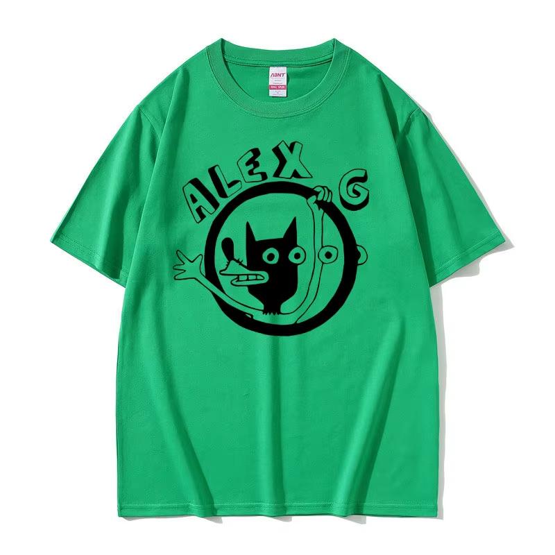 Singer Alex G Graphic Tshirt Unisex Fashion Cartoon Oversized Tshirts Unisexs Casual Cotton T Shirt Male Vintage Crewneck Tees