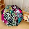 Custom Text Automatic 8 Bone Umbrella, Portable Sun Rain Protection UmbrellaMonster High