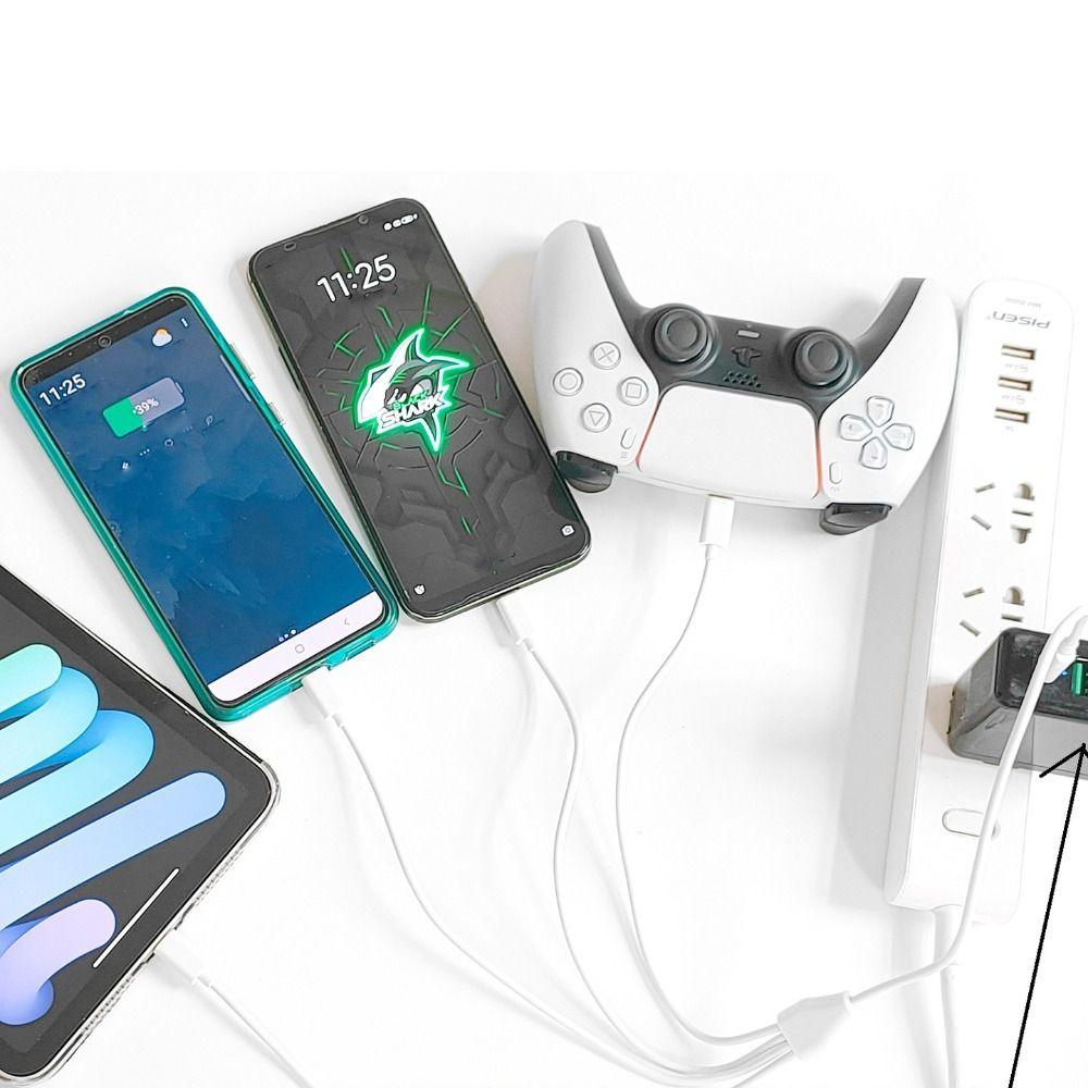 Charging Cable Power Supply Cord Charger Cable Type C To 4 Type C Wire USB  To 4 Port Type C Cable