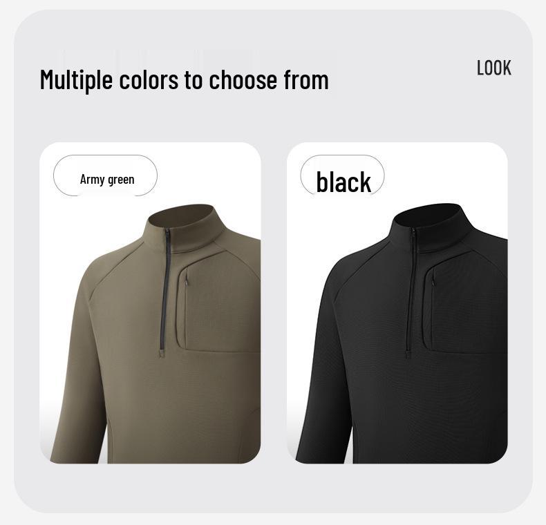 Brand Alternative Men's Quick-Dry Half-Zip Sweatshirt: Autumn/Winter Outdoor Hiking, Fitness & Casual Wear