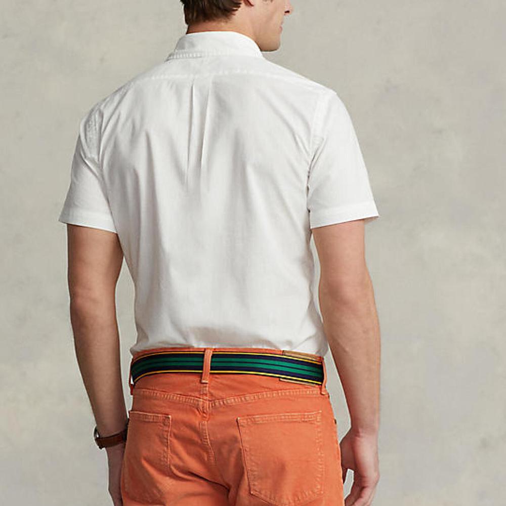 Polo Ralph Lauren Logo Embroidered Loose Fit Short Sleeve Button-Up Shirt Men shirts White MNPOWOV1N820439-100