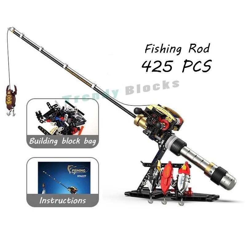 425PCS Simulated Sea Fishing Rod Building