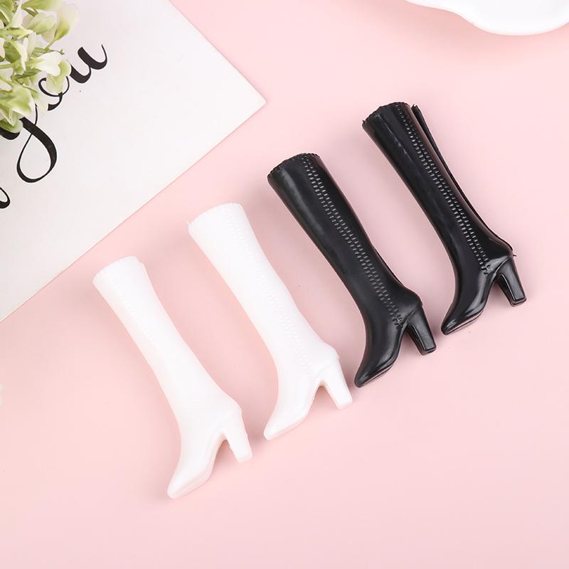 5 Perechi Pantofi Păpușă Cizme Alb Negru Accesorii Decor Păpușă Jucării DIY pentru Copii Potrivite Pentru Păpuși de 30 cm Păpuși 1/6