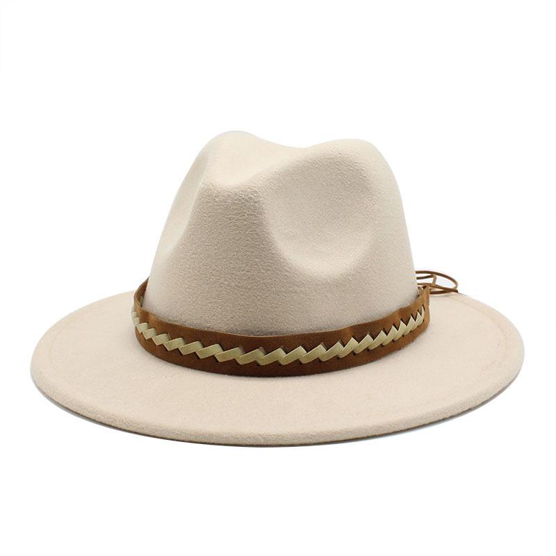 Men'S And Women'S Woolen Hats, Felt Hats, British Casual Jazz Hats, Gentleman'S Top Hats