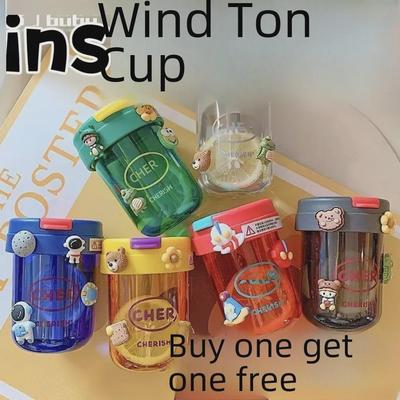 Compact High-Value Student Water Bottle with Straw - Cute Mini Portable Cup for Couples