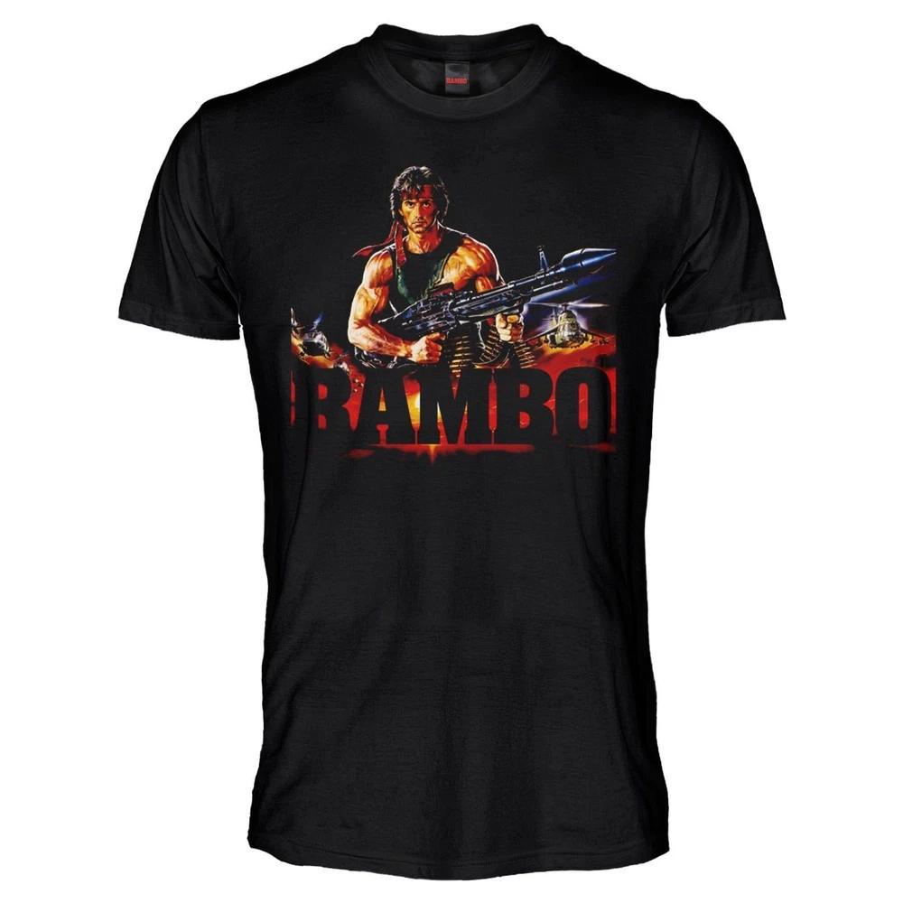 Official Rambo TShirt Jersey Original Adult Stallone Film Cult TShirt S