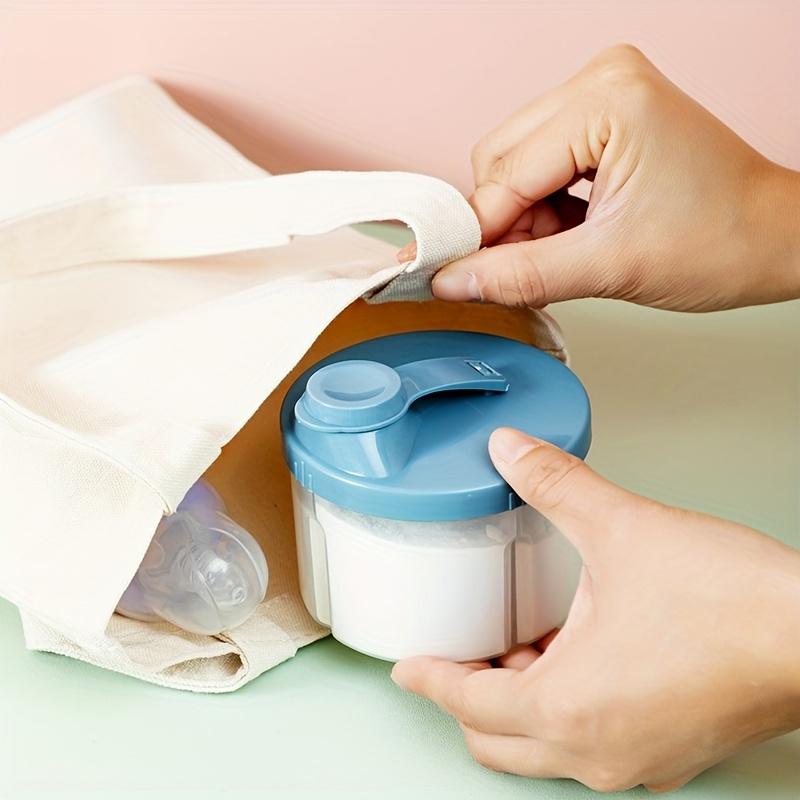 4-Compartment Rotating Milk Powder Dispenser, Portable & Easy To Clean for Travel & Daily Use