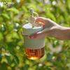 MOMOCONCEPT Portable Iced Coffee Mug with Straw