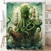 Octopus Ship Shower Curtain Surreal Marine Decor Green Blue Waterproof Bath Mat Set Home Bathroom Accessories Unique Gift Idea F