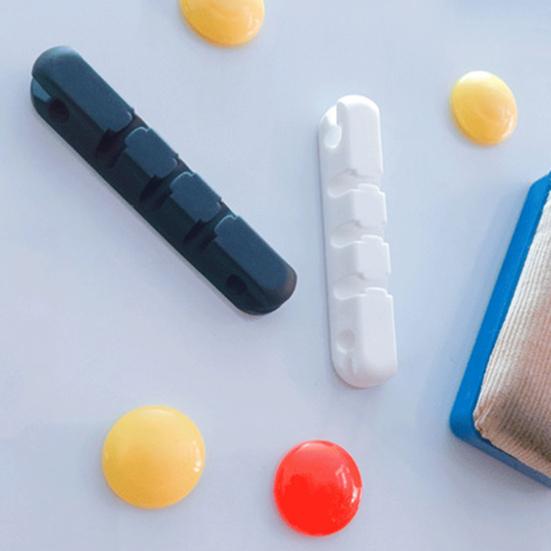 3 szt./zestaw Organizer na kable Silikonowe klipsy do zarządzania kablami z przezroczystą samoprzylepną podkładką Uchwyt na przewody biurkowy, do biura, sypialni, kuchni