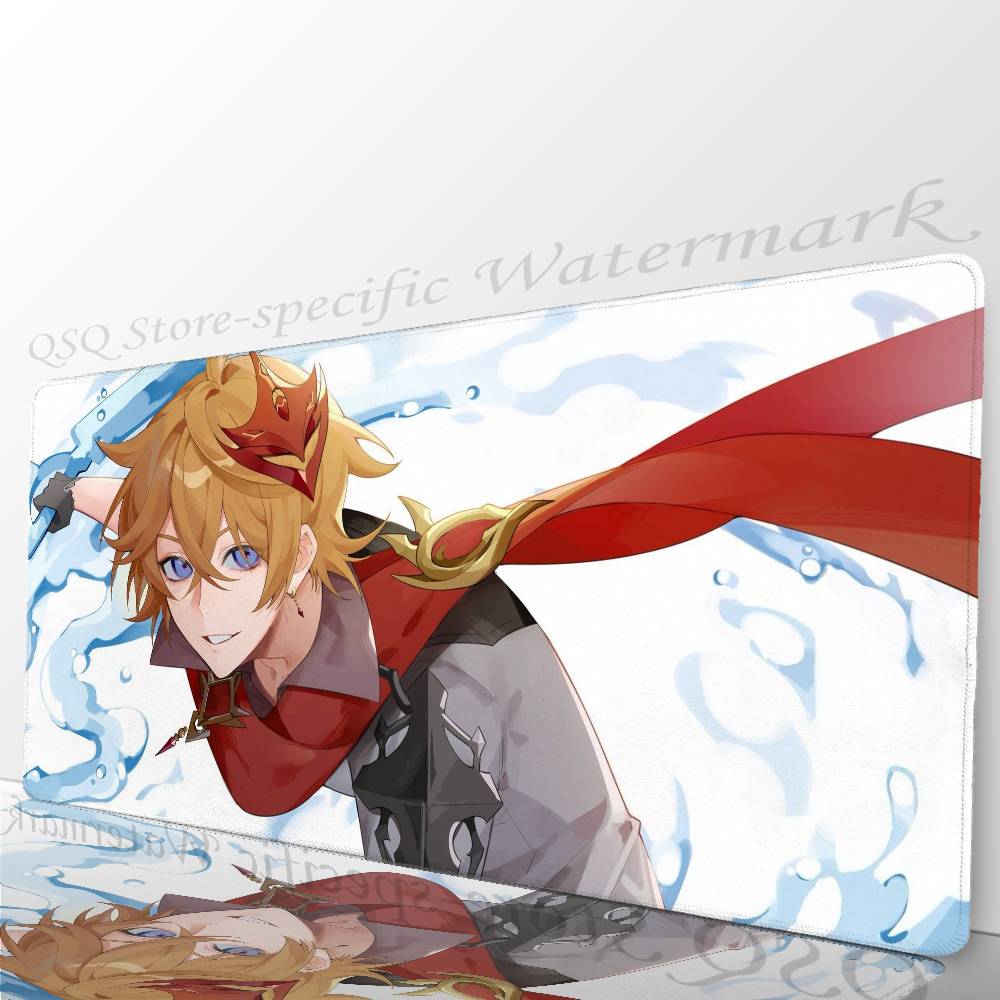 Tartaglia Anime G-genshin Impact Mousepad Non-slip Suitable For Office Computers Laptops E-sports Game Desk Mats XXL Keyboard