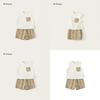 Cartoon Kids Summer Vest And Shorts Set With Cotton Fabric For Ages 3 To 8