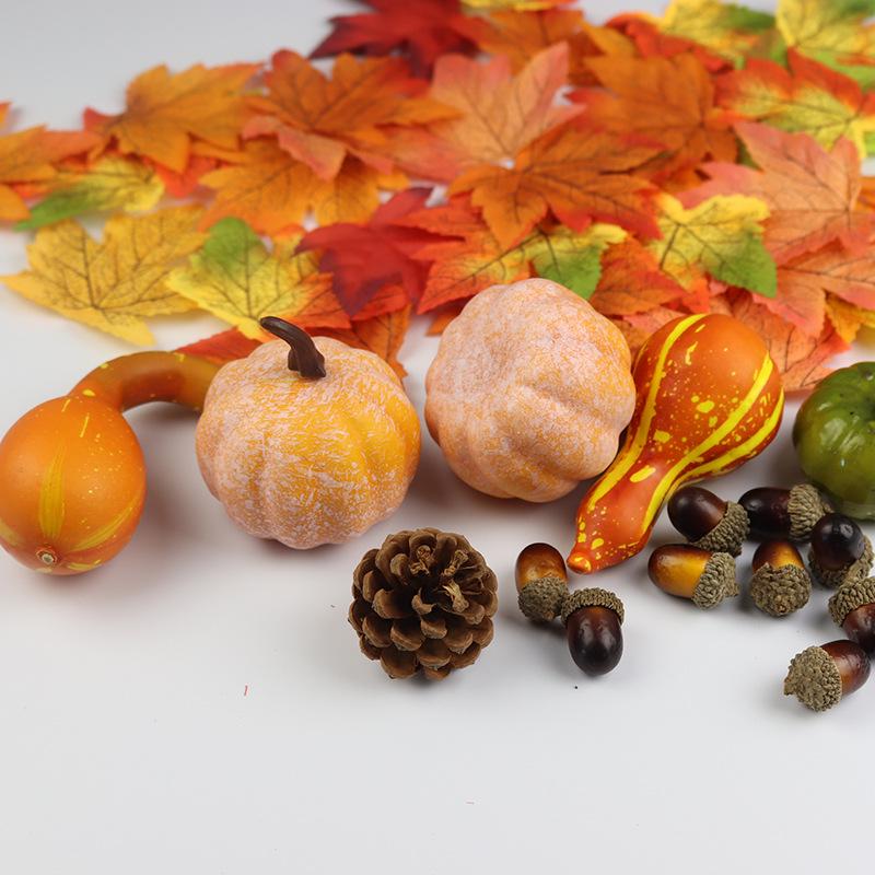Colorful Fabric & Foam Pumpkins for Thanksgiving and Halloween Celebration