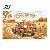 Decorative Fall Scene for Party 70 x 45 Inch Pumpkin Backdrop, Autumn Harvest Gnome Reusable Thanksgiving Banner Home Scarecrow Photography