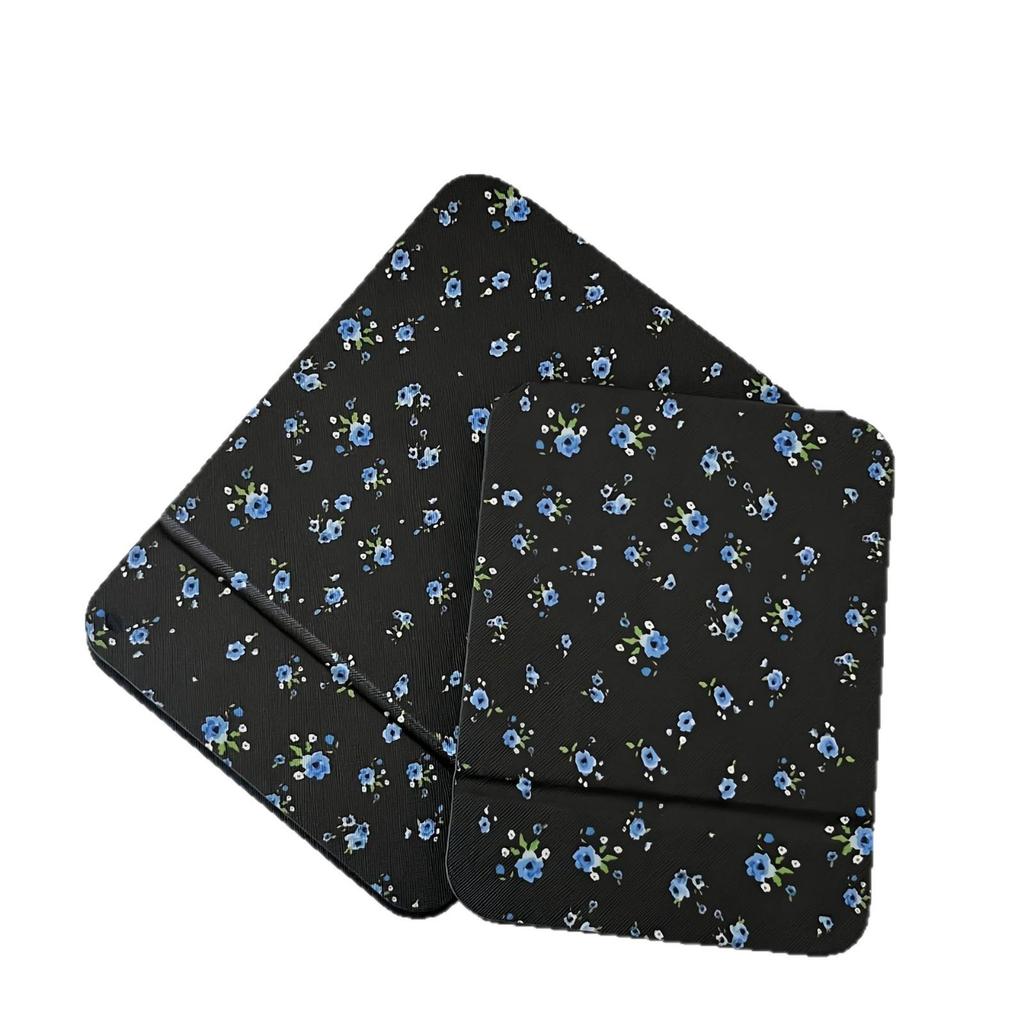 Retro Floral Folding Makeup Mirror - Portable Vanity for Dorms and Homes