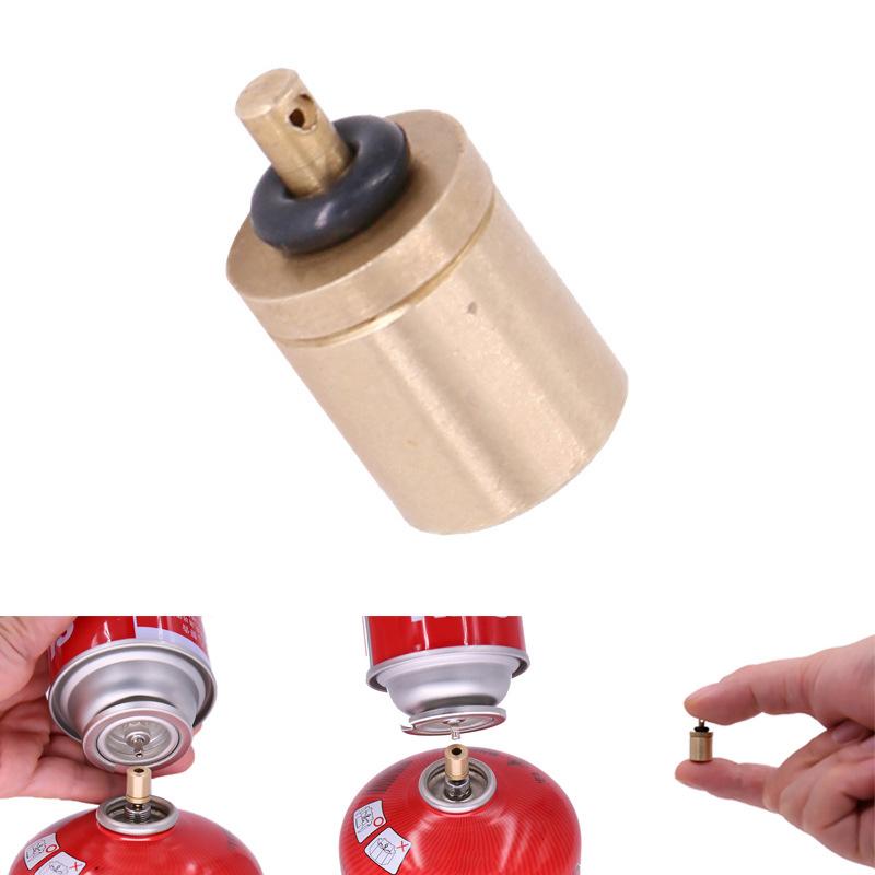 Gas Refill Adapter Filling Butane Canister Mini Inflation Valve Outdoor Camping